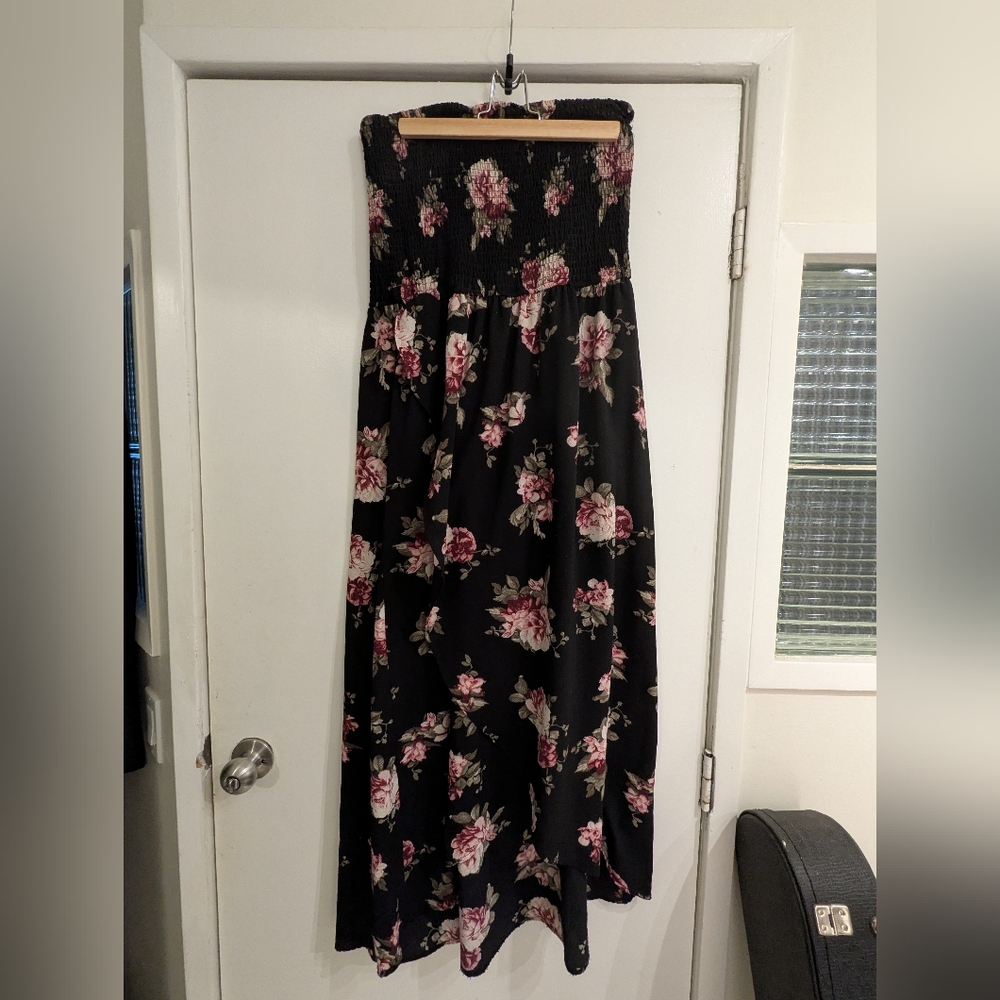 Floral Black Dress